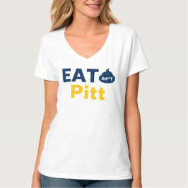 WV Womens Vneck Top Eat It Pitt  Tシャツ