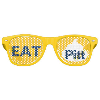 WVU Eat it PITT Sunglasses for Gameday - GOLD レトロサングラス