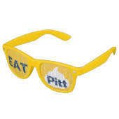 WVU Eat it PITT Sunglasses for Gameday - GOLD レトロサングラス (アングル)