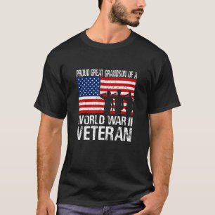Ww誇りを持った Ii素晴らし退役軍人ファミリーのメンズ孫 Tシャツ