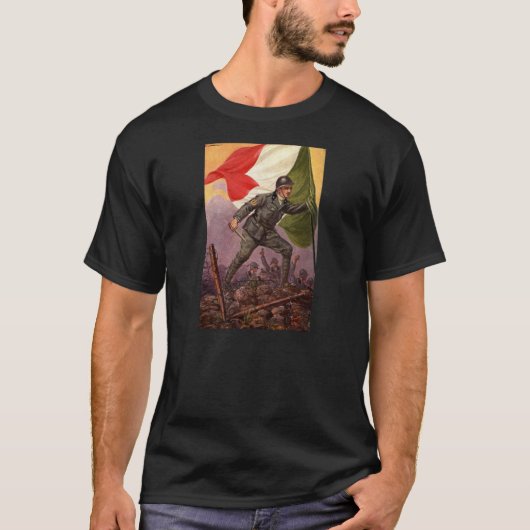 WW1のイタリア人の軍隊 Tシャツ (正面)