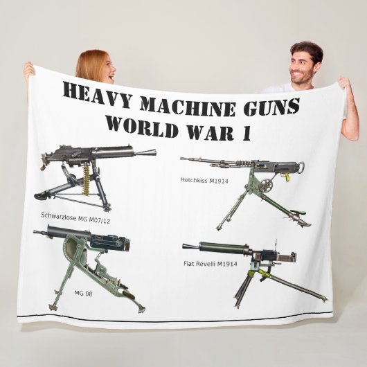 WW1の重機関銃 フリースブランケット (インサイチュ)