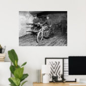 WW1オートバイ救急車 ポスター (ホームオフィス)