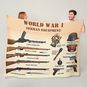 WW1ドイツの機器 フリースブランケット