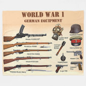 WW1ドイツの機器 フリースブランケット (正面(横))