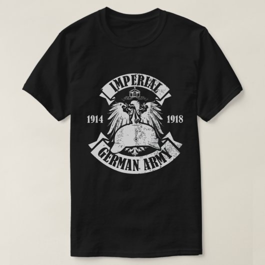 WW1ドイツ軍 – ドイツ帝国軍1914 -1918 Tシャツ (デザイン正面)