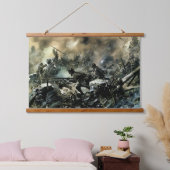 WW1フランスのヴェルダンの戦闘シーン 吊り下げ型タペストリー (寝室)