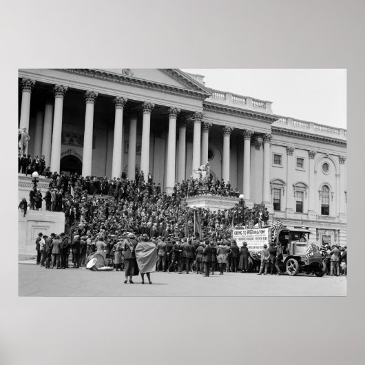 WW1退役軍人・ボーナス・デモ, 1922 ポスター (正面)