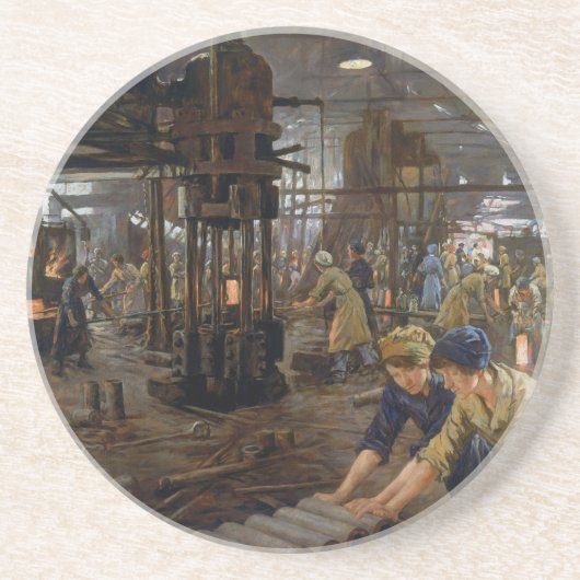 WW1 1918工場で働く女性 コースター (正面)