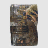 WW1 1918工場で働く女性 ゴルフタオル (正面)