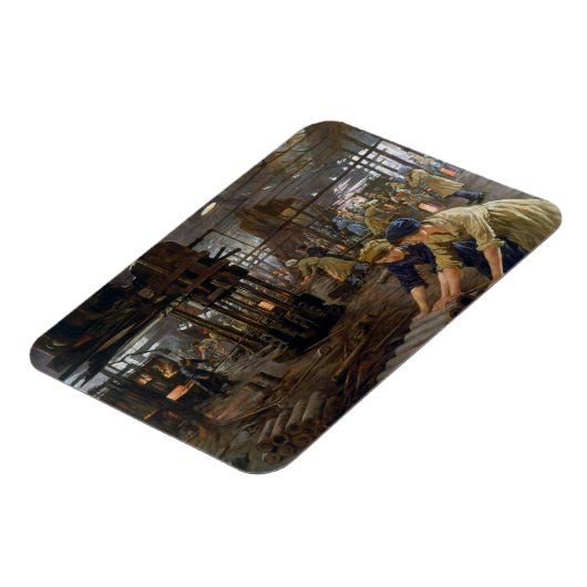 WW1 1918工場で働く女性 マグネット (左側)