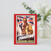 WW1 Collector Card 1914カナダプロパガンダ ポストカード (スタンド正面)