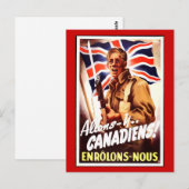WW1 Collector Card 1914カナダプロパガンダ ポストカード (正面/裏面)