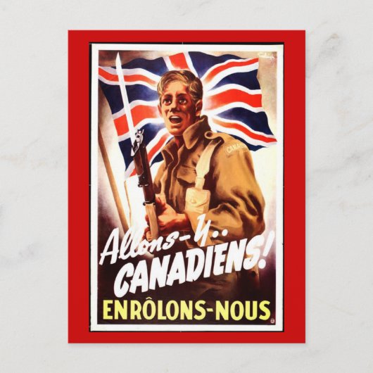 WW1 Collector Card 1914カナダプロパガンダ ポストカード (正面)