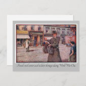"WW1 Female Mail Carrier" ポストカード (正面/裏面)