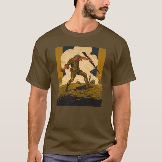 WW1 Soldier Granade  Tシャツ (正面)