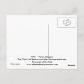 WW1 - Ypres、布ホール ポストカード (裏面)