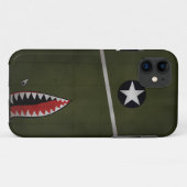 WW2アメリカ陸軍戦闘機迷彩(シャークマウス) Case-Mate iPhoneケース (裏面(横))
