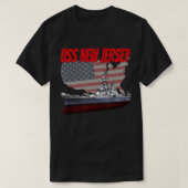 WW2 戦艦 USS ニュージャージー 世界大戦 2 船 モッド Tシャツ (デザイン正面)