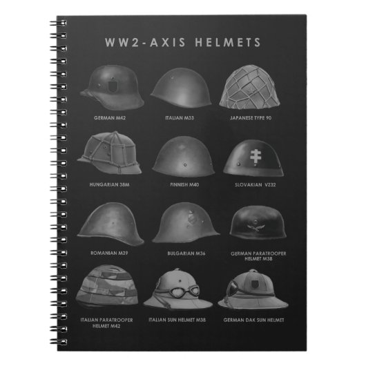 WW2 - Axis Helmets ノートブック (正面)
