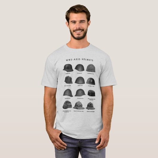 WW2 - Axis Helmets  Tシャツ (正面フル)