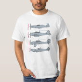 WW2 Iconic Planes  Tシャツ (正面)