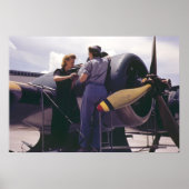 WW2 Women Airplane Mechanics ポスター (正面)