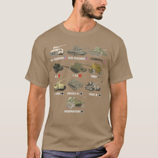 WW2anks M4 Sherman Panzer IViger II34 History Buff Tシャツ