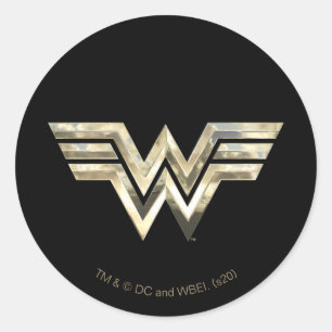 WW84 ゴールデ疑問に思ン·ウーマン·ロゴ ラウンドシール