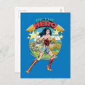 WW84 |テミスキラ疑問に思女レトロ漫画アート インビテーションポストカード (正面/裏面)