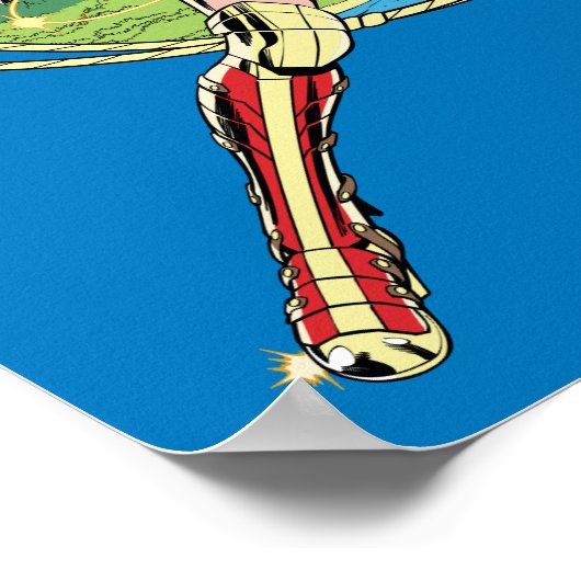 WW84 |テミスキラ疑問に思女レトロ漫画アート ポスター (角)