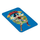 WW84 |テミスキラ疑問に思女レトロ漫画アート マグネット (右側)