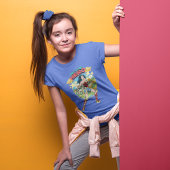 WW84 |テミスキラ疑問に思女レトロ漫画アート Tシャツ