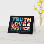 WW84|トゥルースラブ&ジャスティスウーマン疑問に思切り出し カード (黄色い花)