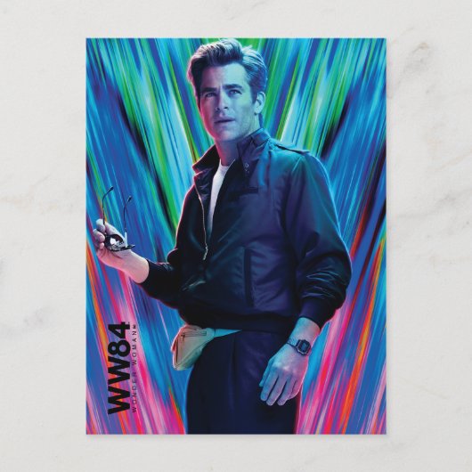 WW84 |ブルーグリーンSteve Trevor万華鏡のように千変万化するパターン インビテーションポストカード (正面)