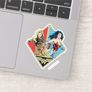 WW84 レトロ漫画バーバラミネルバ&ウ疑問に思ーマン シール