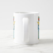 WW84 |レトロ漫画疑問に思女キャラクターバッジ ジャンボコーヒーマグカップ (裏面)