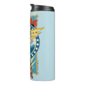 WW84 |レトロ漫画疑問に思女キャラクターバッジ タンブラー (回転右)