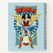 WW84 |レトロ漫画疑問に思女キャラクターバッジ ノートブック (裏面)