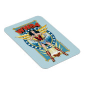 WW84 |レトロ漫画疑問に思女キャラクターバッジ マグネット (右側)