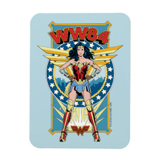 WW84 |レトロ漫画疑問に思女キャラクターバッジ マグネット