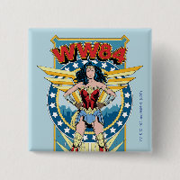 WW84 |レトロ漫画疑問に思女キャラクターバッジ