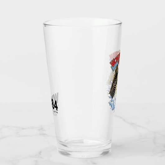 WW84 |レトロ漫画金ゴールドアーマー疑問に思女性 タンブラーグラス (右)