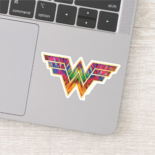 WW84 女性疑問に思万華鏡のように千変万化するパターンロゴ シール
