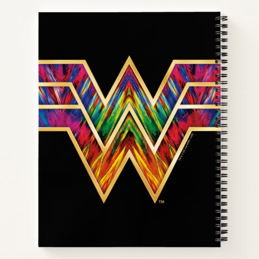 WW84 |女性疑問に思万華鏡のように千変万化するパターンロゴ ノートブック (裏面)