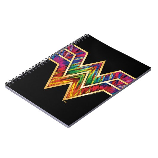 WW84 |女性疑問に思万華鏡のように千変万化するパターンロゴ ノートブック (左側)
