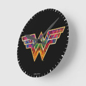 WW84 |女性疑問に思万華鏡のように千変万化するパターンロゴ ラウンド壁時計 (傾斜)