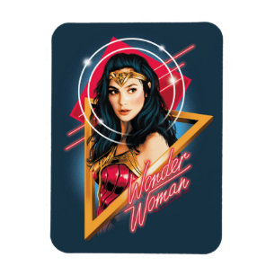 WW84  女疑問に思性レトロウェーブキャラクターバッジ マグネット