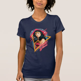 WW84 |女疑問に思性レトロウェーブキャラクターバッジ Tシャツ