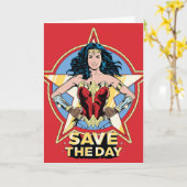 WW84|救ザデイウーマン疑問に思レトロ漫画 カード (黄色い花)